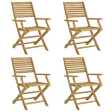 Vidaxl klapstoelen 4 stuks 54,5x61,5x86,5 cm massief acaciahout