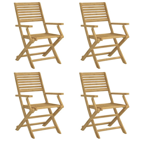 Vidaxl klapstoelen 4 stuks 54,5x61,5x86,5 cm massief acaciahout