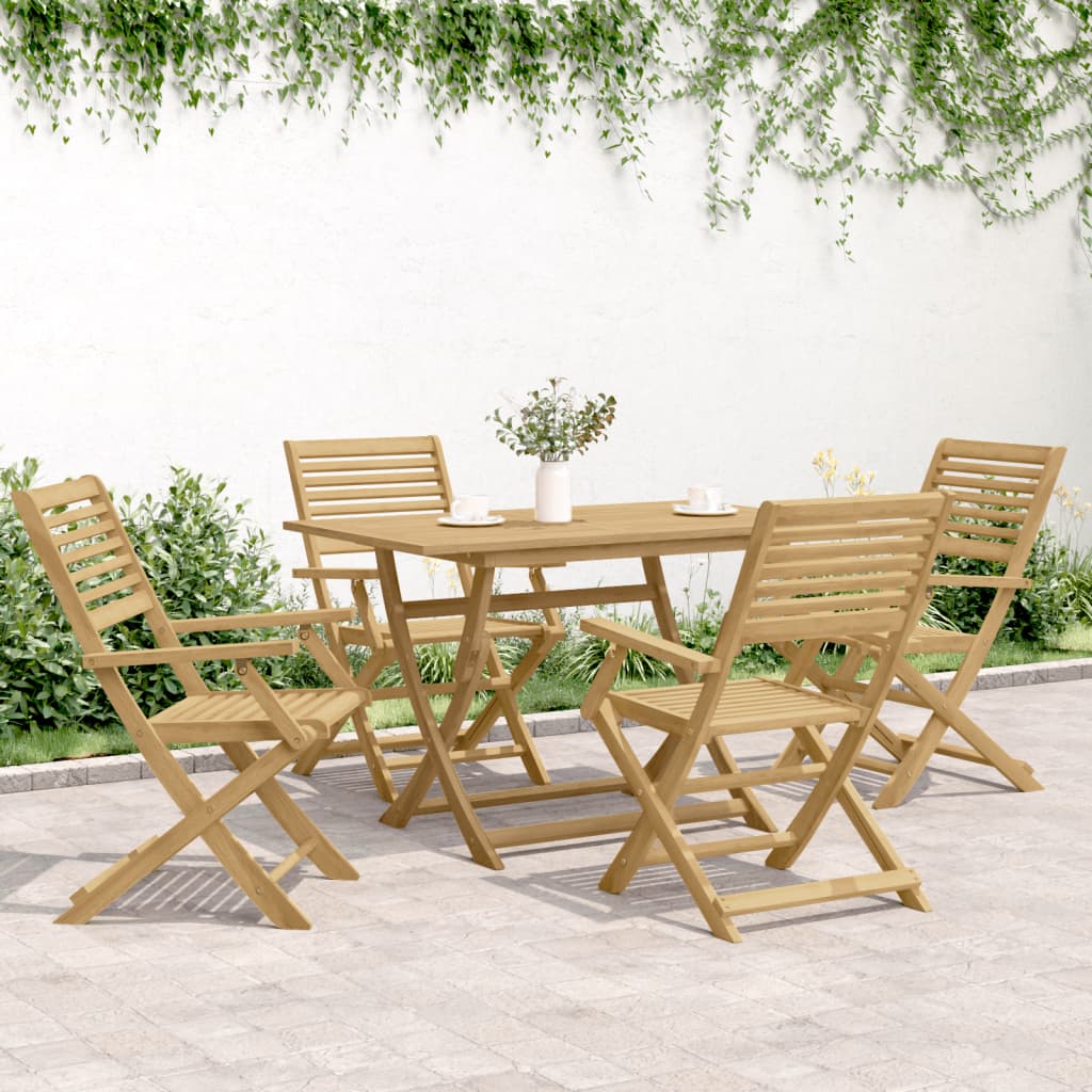 Vidaxl klapstoelen 4 stuks 54,5x61,5x86,5 cm massief acaciahout