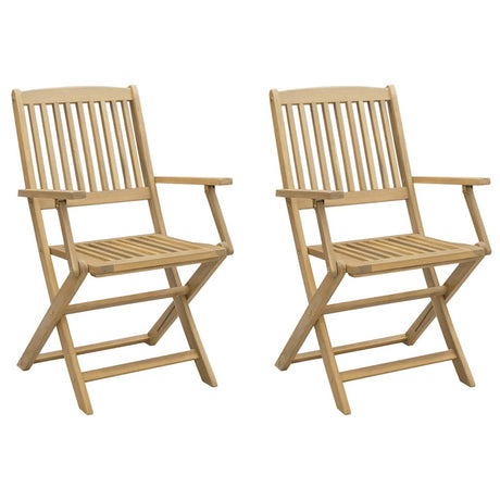 Vidaxl opklapbare stoelen, 2 stuks, 58x54,5x90 cm, massief acaciahout