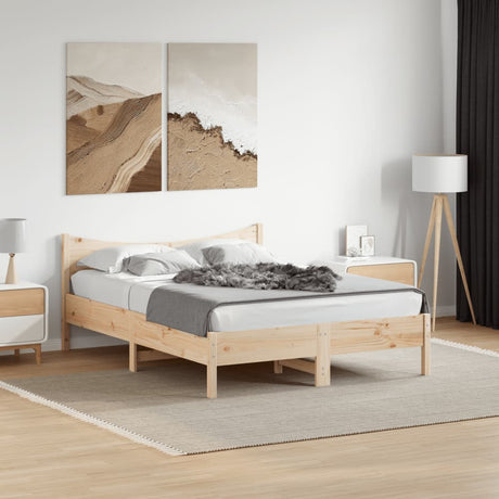 Vidaxl bedframe zonder matras massief grenenhout 140x200 cm