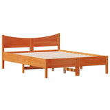Vidaxl bedframe zonder matras massief grenenhout wasbruin 135x190 cm