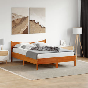 Vidaxl bedframe zonder matras massief grenenhout wasbruin 120x190 cm