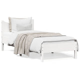 Vidaxl bedframe zonder matras massief grenenhout wit 75x190 cm