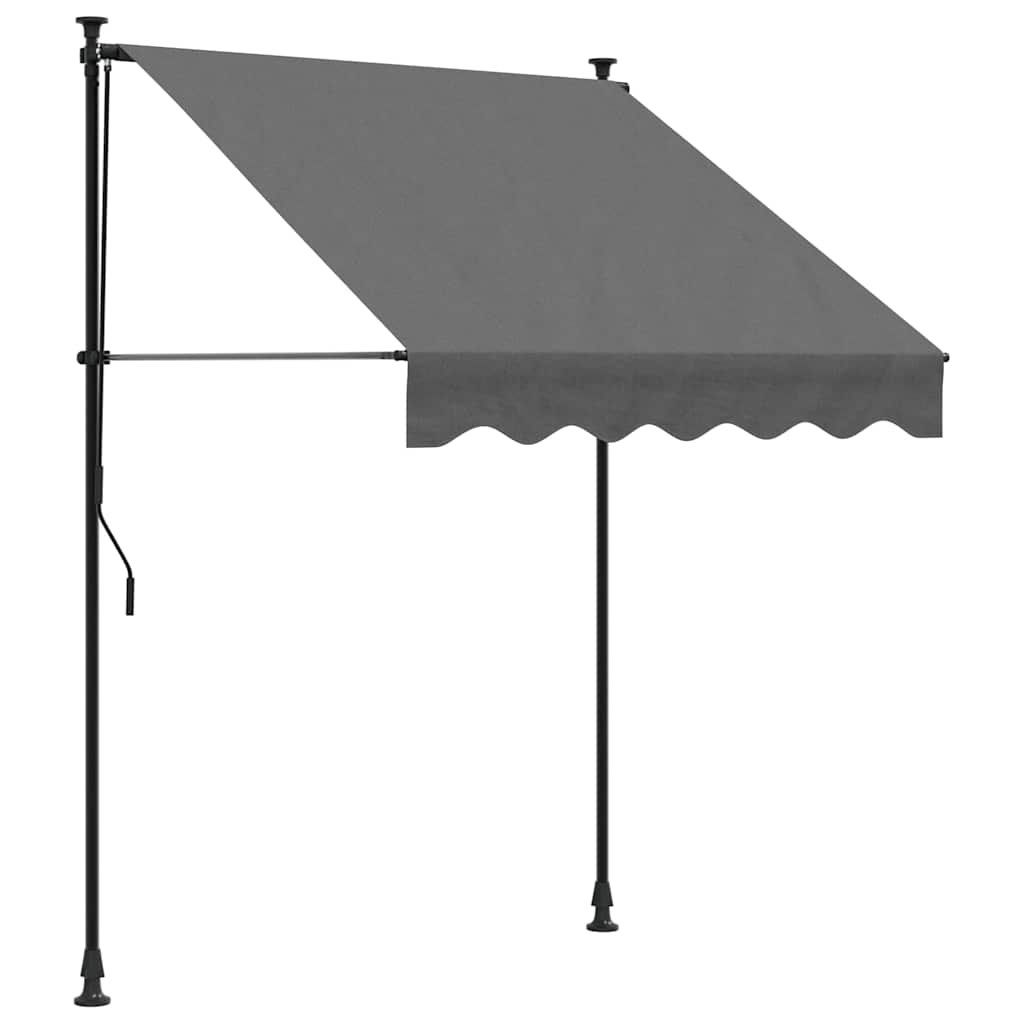 Vidaxx ausziehbare Markise 150x150 cm Stoff und Stahl Anthrazit