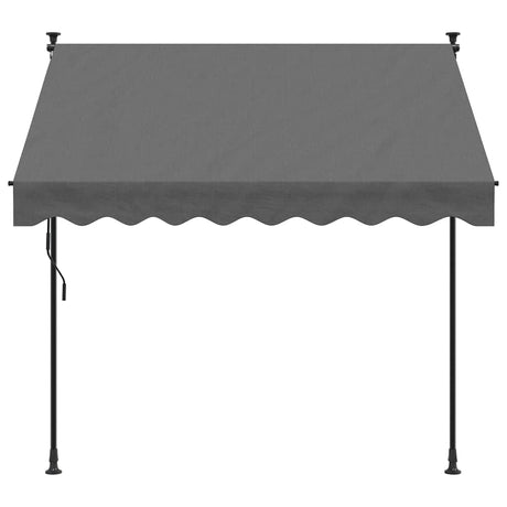 Vidaxx ausziehbare Markise 200x150 cm Stoff und Stahl Anthrazit