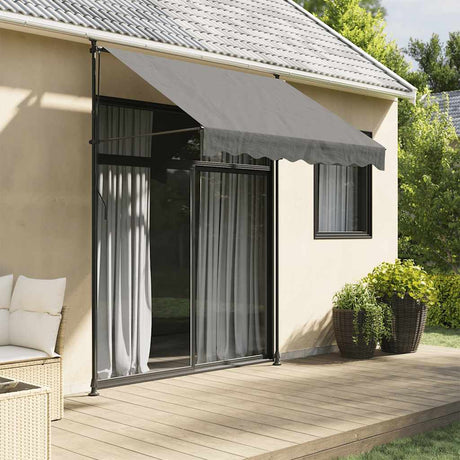 Vidaxx ausziehbare Markise 200x150 cm Stoff und Stahl Anthrazit