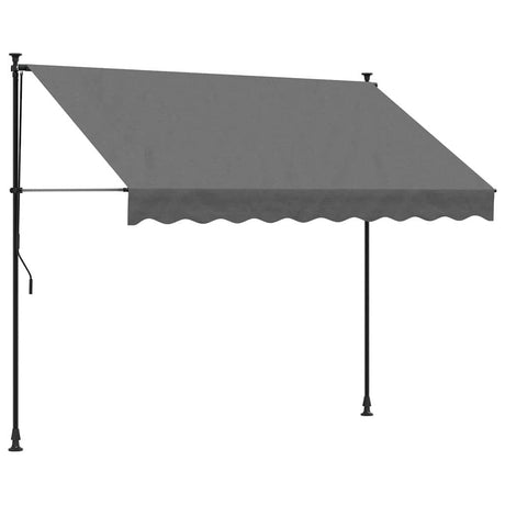 Vidaxx ausziehbare Markise 250x150 cm Stoff und Stahl Anthrazit