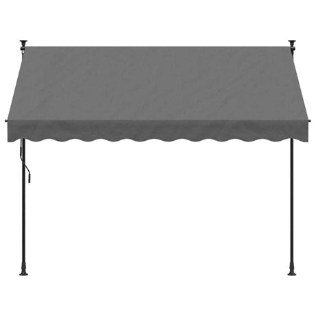 Vidaxx ausziehbare Markise 250x150 cm Stoff und Stahl Anthrazit