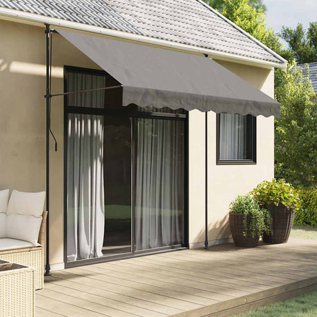 Vidaxx ausziehbare Markise 250x150 cm Stoff und Stahl Anthrazit