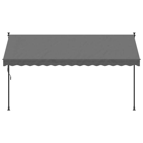 Vidaxl luifel uittrekbaar 350x150 cm stof en staal antracietkleurig