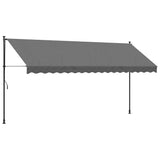 VidaXL Ausziehbare Markise 400x150 cm Stoff und Stahl Anthrazit
