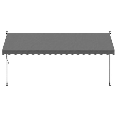 VidaXL Ausziehbare Markise 400x150 cm Stoff und Stahl Anthrazit