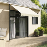 Vidaxx ausziehbare Markise 250x150 cm Stoff und Stahl cremefarben
