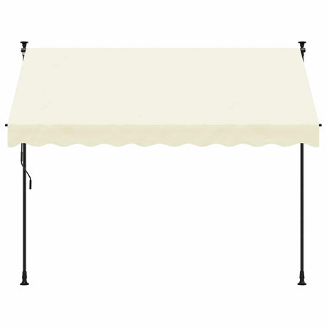 Vidaxx ausziehbare Markise 300x150 cm Stoff und Stahl cremefarben