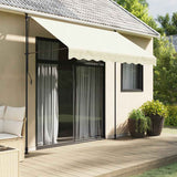 VidaXL Ausziehbare Markise 300x150 cm Stoff und Stahl cremefarben