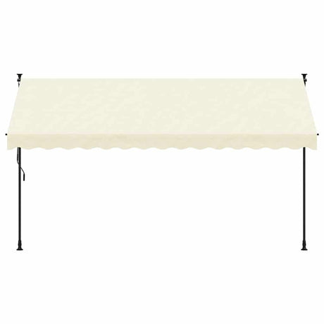 VidaXL Ausziehbare Markise 350x150 cm Stoff und Stahl cremefarben