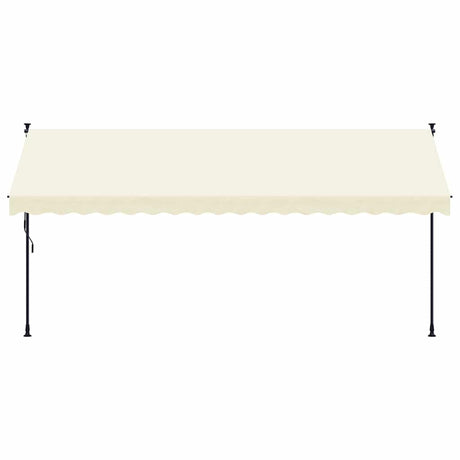 Vidaxl luifel uittrekbaar 400x150 cm stof en staal crèmekleurig