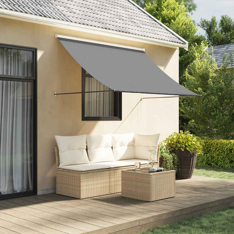 Vidaxx ausziehbare Markise 250x150 cm Stoff und Stahl Anthrazit