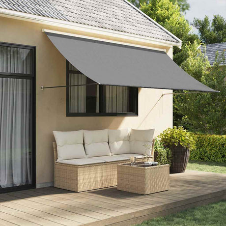Vidaxx ausziehbare Markise 300x150 cm Stoff und Stahl Anthrazit