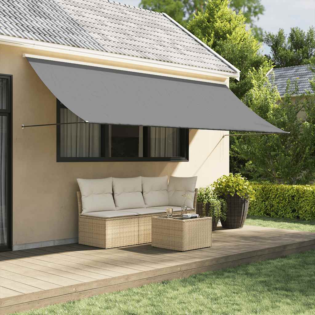 Vidaxx ausziehbare Markise 350x150 cm Stoff und Stahl Anthrazit
