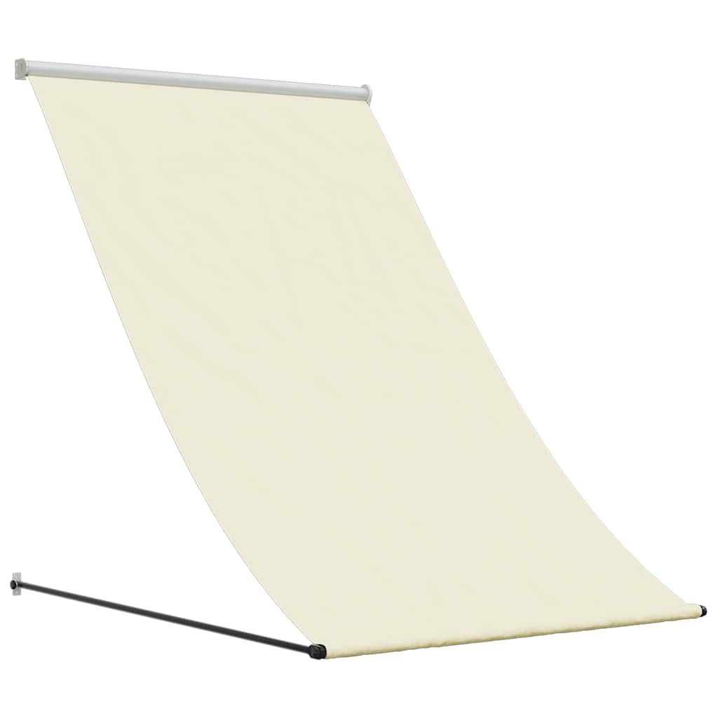 Vidaxl luifel uittrekbaar 100x150 cm stof en staal crèmekleurig