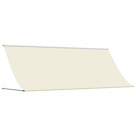 Vidaxx ausziehbare Markise 350x150 cm Stoff und Stahl cremefarben
