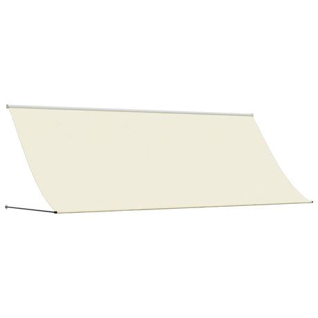 Vidaxx ausziehbare Markise 400x150 cm Stoff und Stahl cremefarben