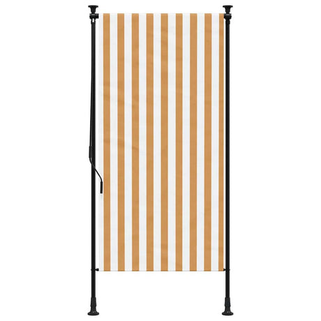 Vidaxxl Außenrollo 100x270 cm Stoff und Stahl Orange und Weiß