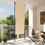 Vidaxxl Außenrollo 100x270 cm Stoff und Stahl Orange und Weiß