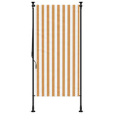 Vidaxxl Außenrollo 120x270 cm Stoff und Stahl Orange und Weiß