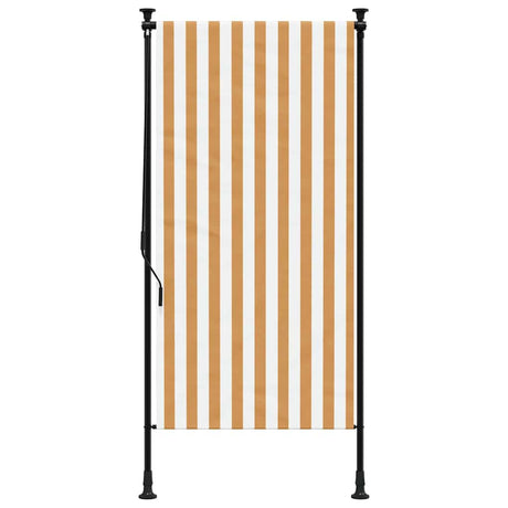 Vidaxxl Außenrollo 120x270 cm Stoff und Stahl Orange und Weiß