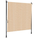 Vidaxxl Außenrollo 150x270 cm Stoff und Stahl Orange und Weiß