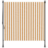 Vidaxxl Außenrollo 200x270 cm Stoff und Stahl Orange und Weiß