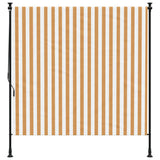 Vidaxxl Außenrollo 200x270 cm Stoff und Stahl Orange und Weiß