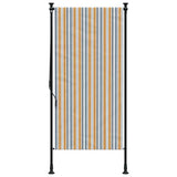 Vidaxxl Außenrollo 100x270 cm Stoff und Stahl Gelb und Weiß