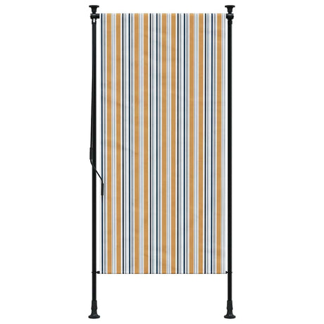 Vidaxxl Außenrollo 120x270 cm Stoff und Stahl Gelb und Weiß