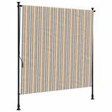 Vidaxxl Außenrollo 150x270 cm Stoff und Stahl Gelb und Weiß