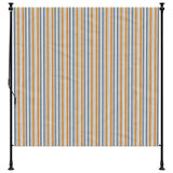 Vidaxxl Außenrollo 150x270 cm Stoff und Stahl Gelb und Weiß