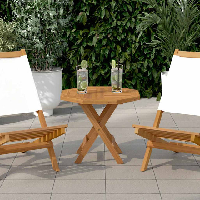 Vidaxl tafelblad achthoekig 50x50x2,5 cm massief teakhout
