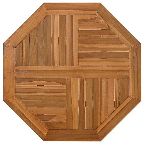 Vidaxl tafelblad achthoekig 80x80x2,5 cm massief teakhout