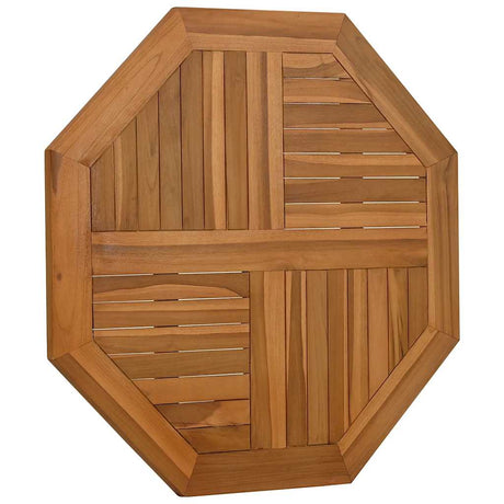 Vidaxl tafelblad achthoekig 80x80x2,5 cm massief teakhout