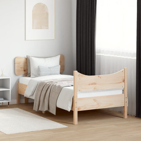 Vidaxl bedframe zonder matras massief grenenhout 75x190 cm
