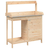 Vidaxx Pflanztisch mit Schrank 110,5x45x124,5 cm massives Kiefernholz