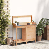 Vidaxx Pflanztisch mit Schrank 110,5x45x124,5 cm massives Kiefernholz braun