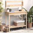 Vidaxx Pflanztisch mit Spüle 147,5x44x139,5 cm massives Kiefernholz