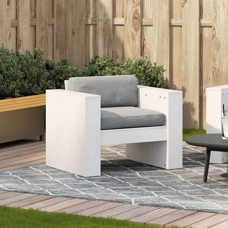 Vidaxl tuinbank 79x60x62 cm massief grenenhout wit
