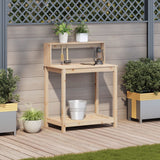 Vidaxx Pflanztisch mit Regalen 82,5x50x109,5 cm massives Kiefernholz