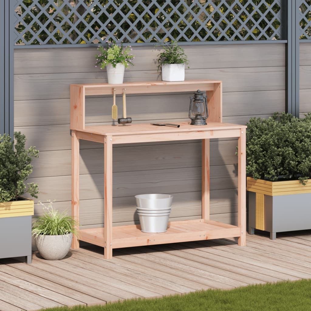 VidaXL Pflanztisch mit Regalen 108x50x109,5 cm aus massivem Douglas-Holz