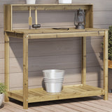 Vidaxx Pflanztisch mit Regalen 108x50x109,5 cm aus imprägniertem Holz